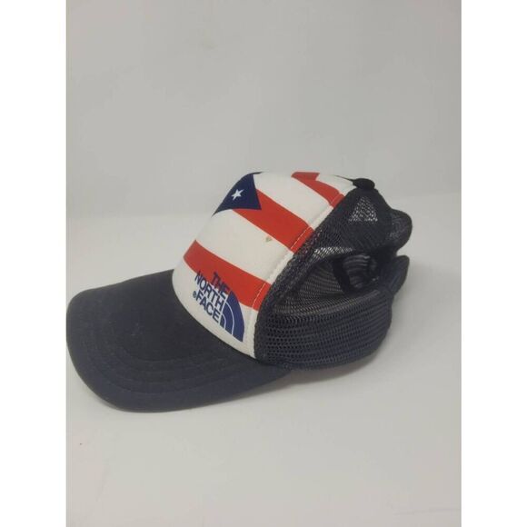North Face ohio flag trucker hat black red white blue one size womens hat - Picture 2 of 6